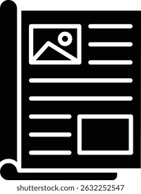 Ícone de vetor de revista. Pode ser usado para impressão, aplicativos móveis e da Web.