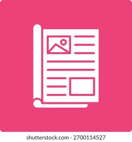 Ícone de vetor de revista. Pode ser usado para impressão, aplicativos móveis e da Web.