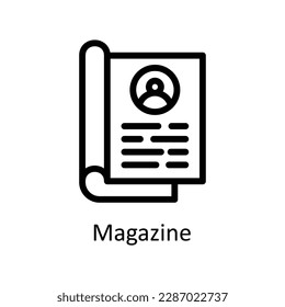 Magazine Vector   outline Icons. Simple stock illustration stock