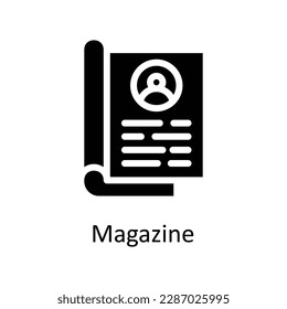 Magazine Vector   Solid Icons. Simple stock illustration stock