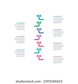 magazine, web, internet, business, annual plan informational template. geometric infographic template. seven options infographic template