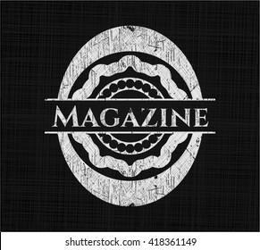 Revista escrita con textura de pizarra