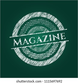 Magazine written on a chalkboard