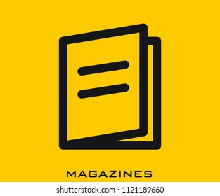 Magazines icon signs