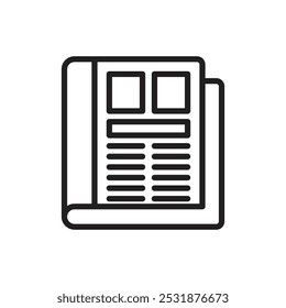Magazines icon Simple thin outline