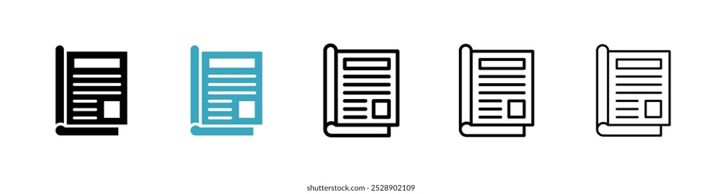 Magazines icon vector illustration set