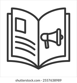 Magazines Outline Icon Vector Illustration