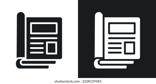 Magazines solid vector icon pack