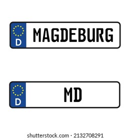 Magdeburg Car License Plate - Vehicle registration plates of Germany