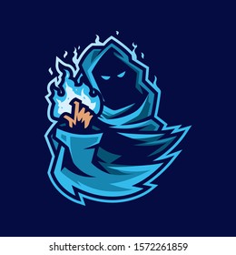 mage esport mascot logo and illustration