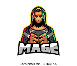 Mage Gamer Mascot Logo