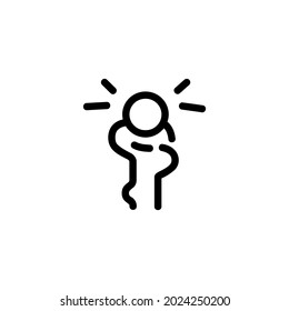 Mage Staff Monoline Icon Logo for Graphic Design