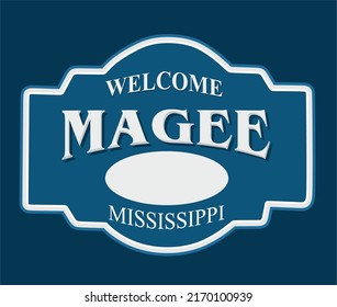 Magee Mississippi with blue background 