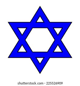 Magen David icon on white background. Vector illustration.