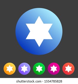 magen david star israel symbol icon flat web sign symbol logo label