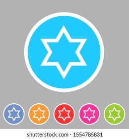 magen david star israel symbol icon flat web sign symbol logo label