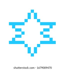 magen david star israel symbol symbol sign pixel