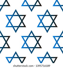 Magen David star pattern vector illustration. Jewish Israeli symbol pattern, ornament. Star of David. Vector EPS 10.