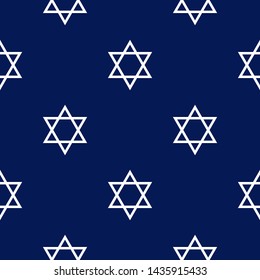 Magen David star pattern vector illustration. Jewish Israeli symbol pattern, ornament. Star of David background. Vector EPS 10.