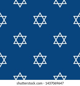 Magen David Star Pattern Vector Illustration. Jewish Israeli Symbol Pattern, Ornament. Star Of David Background. Vector EPS 10.