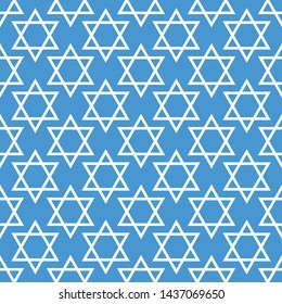 Magen David star pattern vector illustration. Jewish Israeli symbol pattern, ornament. Star of David background. Vector EPS 10.