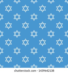 Magen David star pattern vector illustration. Jewish Israeli symbol pattern, ornament. Star of David background. Vector EPS 10.