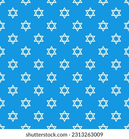 Magen David star pattern vector illustration. Jewish Israeli symbol pattern, ornament. Star of David background.