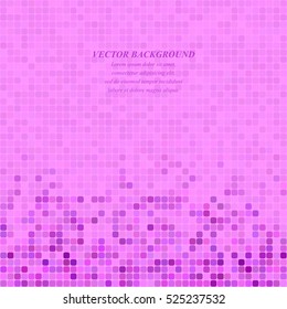 Magenta abstract pixel square mosaic background design
