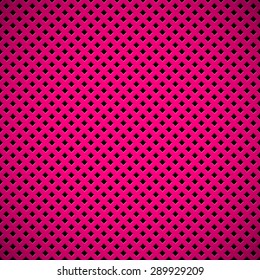 Magenta abstract technology background with seamless square perforated speaker grill texture for web, user interfaces, UI, applications, apps, business presentations and prints. Vector illustration.