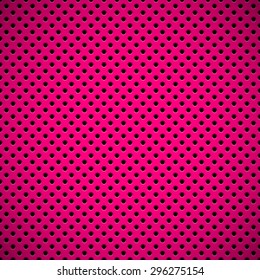 Magenta abstract technology background with seamless circle perforated speaker grill texture for web, user interfaces, UI, applications, apps, business presentations and prints. Vector illustration.