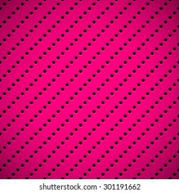 Magenta abstract technology background with seamless circle perforated speaker grill texture for web, user interfaces, UI, applications, apps, business presentations and prints. Vector illustration.
