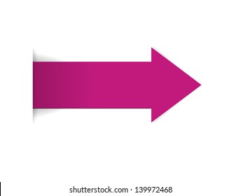 The magenta arrow with hidden edge effect / The magenta arrow
