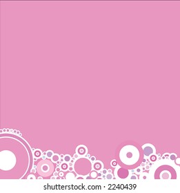 Un fondo de color magenta con un tema circular