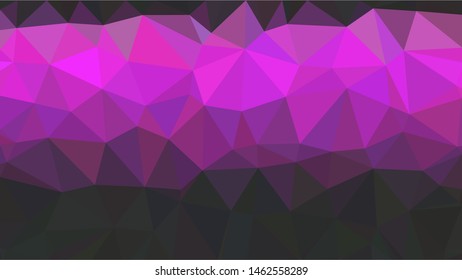 Magenta and black modern gradient triangle background texture made out of triangles of  different sizes in vector art, to be used as background/texture for sites/posters (Low Poly texture)