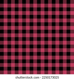 Magenta Black Plaid Seamless Pattern, Design can be useful for surfaces, paper, sticker, cover, fabric, interior decor and other