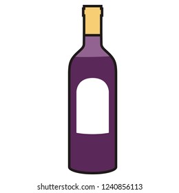 magenta Blank empty label bottle template