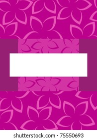 Magenta-Blütenmuster-Grußkarte für die Feiertagsfeier der Mutter