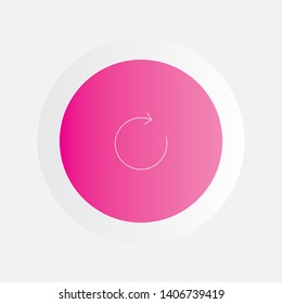 Magenta Button of Refresh or reload Line Icon.