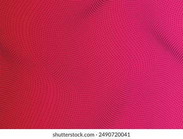 Magenta Color dotted halftone gradient background vector