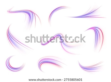 Magenta cyber rays swirl into vortex motion. Glowing arcs simulate energy rotation and speed burst. High quality PNG illustration isolated on transparent background.