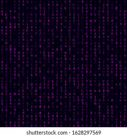 Magenta filled hexadecimal seamless pattern. Vibrant background. Trendy vector illustration.