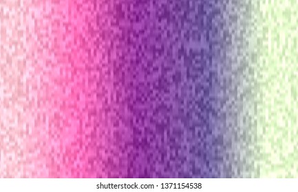 Magenta geometric background with blurry gradient pixels, vector illustration