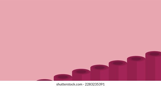 Magenta gradient three dimensional shape background, editable backdrop