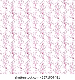 Magenta leaf decorative fabric pattern design 