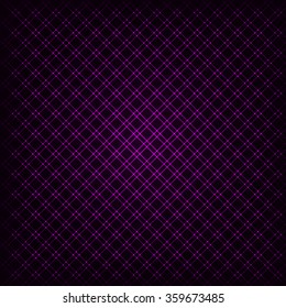 Magenta lights abstract geometric shape on dark background