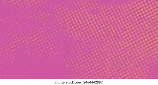 Magenta and orange retro pop art background with halftone dots design
