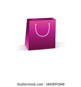 magenta packaging bag design vector