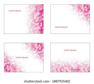 Magenta, pink color hexagon background design vector template