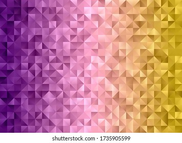 magenta, pink and yellow triangle texture gradient seamless gemstone background