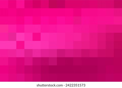 Magenta pixel background, gradient abstract tile background. Rectangular colourful check pattern.